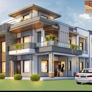 Contemporary home elevation