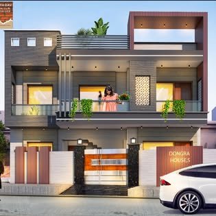 Modern kothi elevation